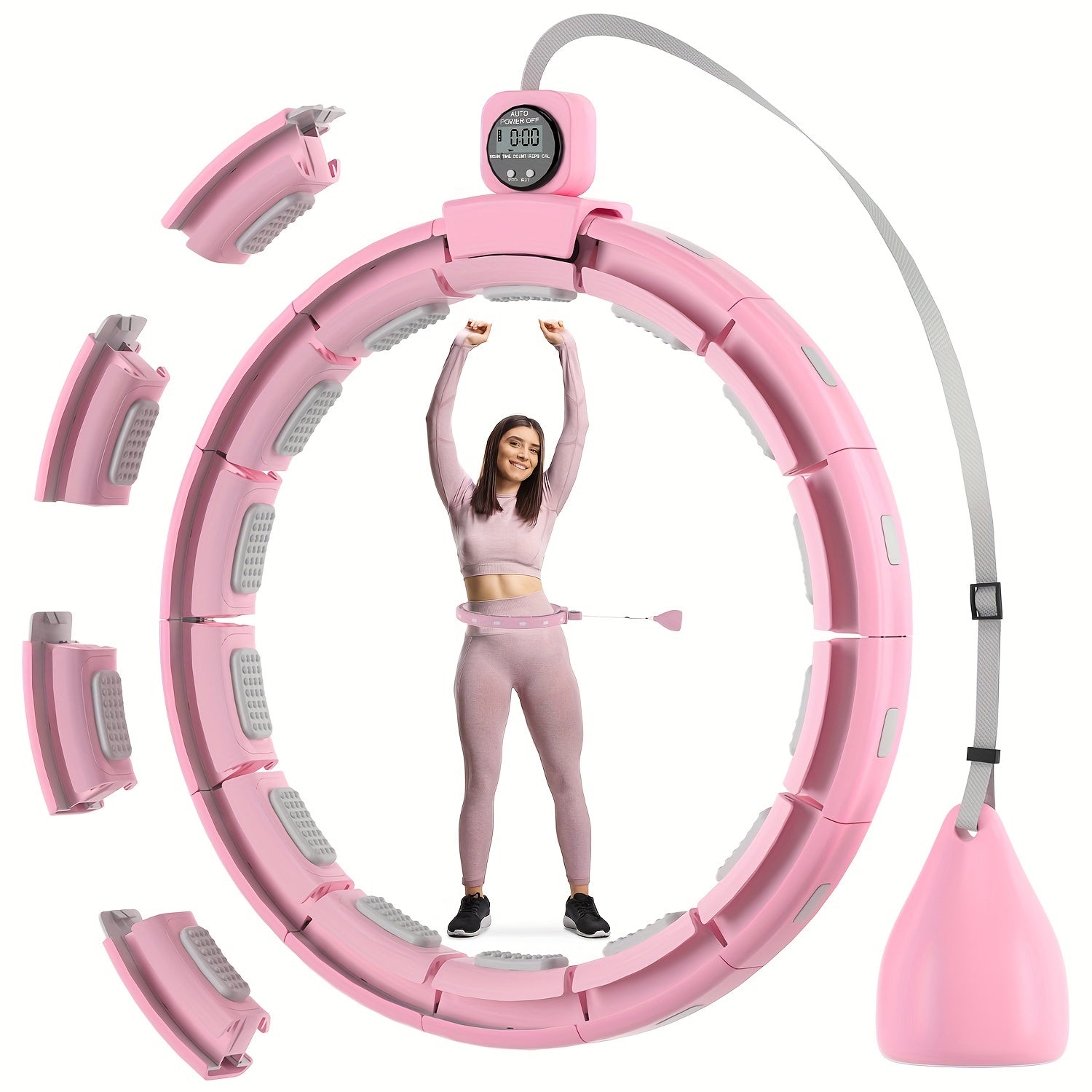 Smart Weighted Fitness Ring Hoops for Adults Extra Quiet Fitness Hoop