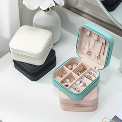 Jewelry Storage Case Portable Zipper Organizer Box