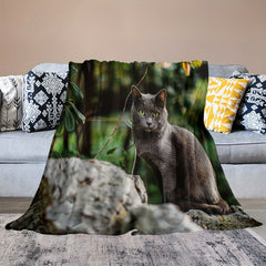 Cat Blanket Soft Comfortable Warm Lightweight Blanket for Home Bed