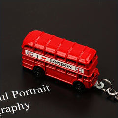 London Red Bus Phone Booth Off Road Vehicle Key Chain