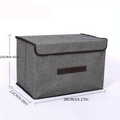 Foldable Non-woven Dust-proof Storage Box & Basket for Clothes, Books, Cosmetics