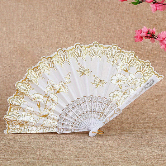 Chinese Style Fan Dance Plastic Gift Traditional Vintage Fan Decoration