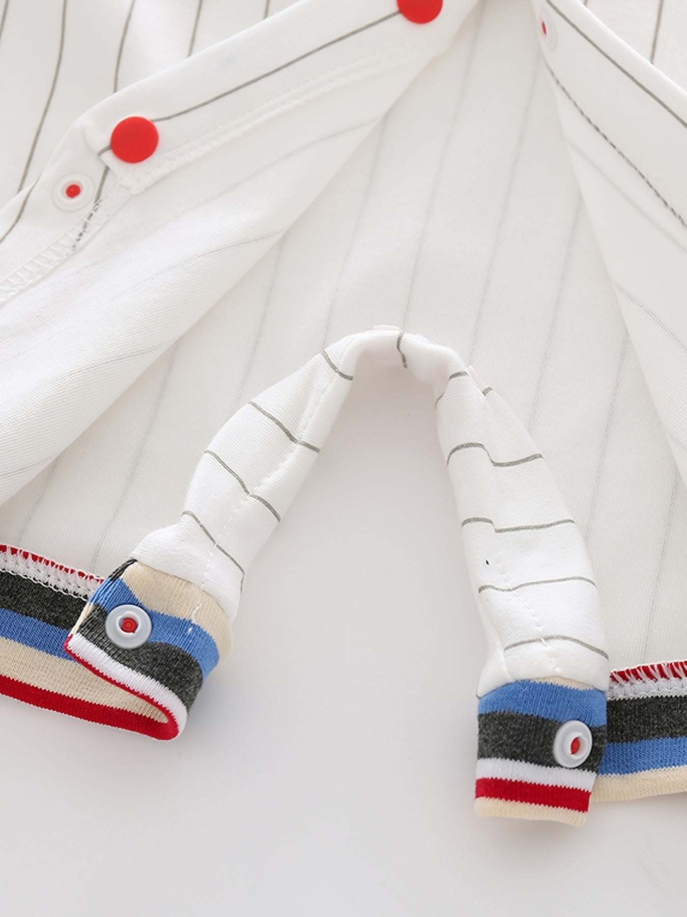 Newborn Block Baseball Romper Stripe Letter Jumpsuit