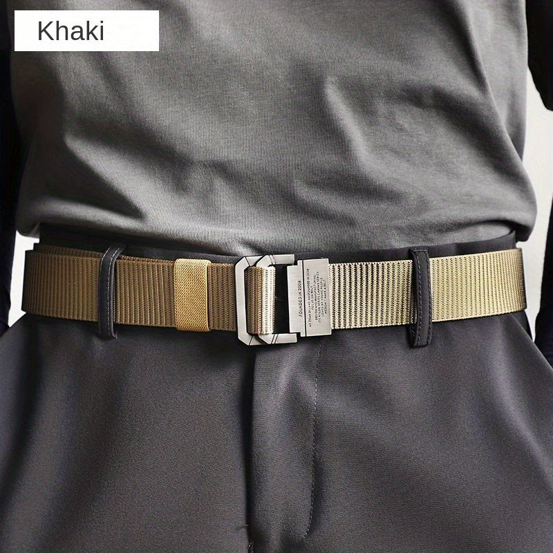 3 1 5inch Double ring Buckle Belt Couple Student Nylon Belt Cargo Trousers