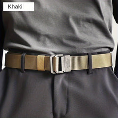 3 1 5inch Double ring Buckle Belt Couple Student Nylon Belt Cargo Trousers
