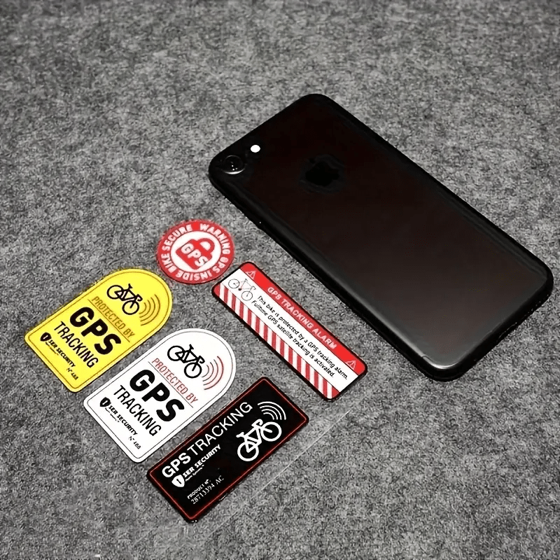 GPS Tracking Bicycle Sticker Glossy Finish Polyvinyl Chloride Label