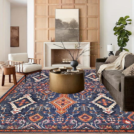 Vintage Boho Rug Outdoor Indoor Washable Reversible Camping RV Porch Deck