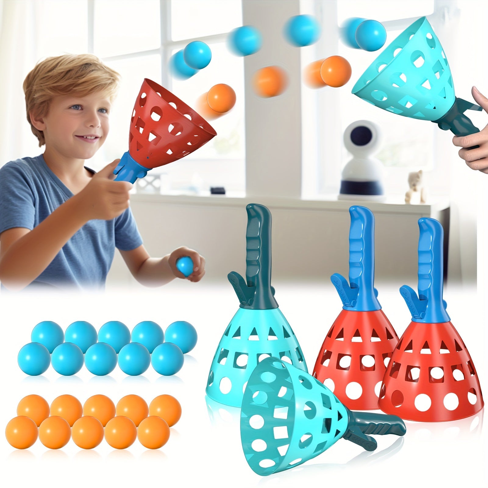 Pop Pass Catch Ball Game Outdoor Toy with 20 Balls