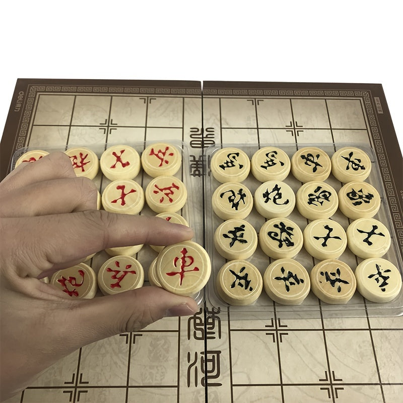 Wooden Chess Set Kids Foldable Chess Set Traditional Strategy Game Portable