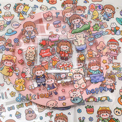 25 Animal Stickers Waterproof Bear Rabbit Decorative Stickers