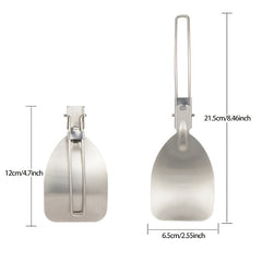 Stainless Steel Foldable Spatula for Outdoor Camping & Hiking