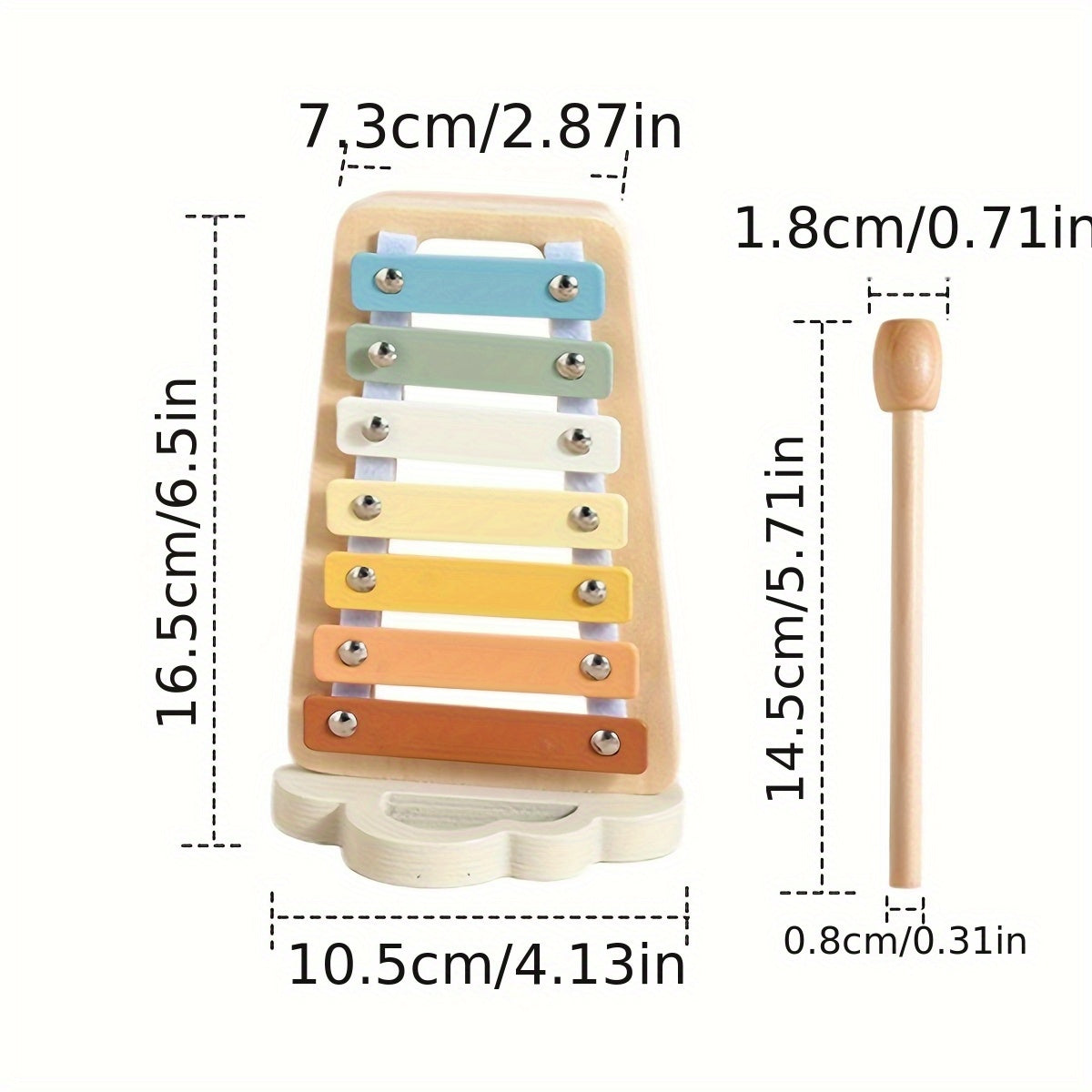 Wooden Cloud Rattle Toy Sensory Training Musical Instrument for Kids