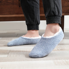 Men's Striped Fleece Slipper Socks