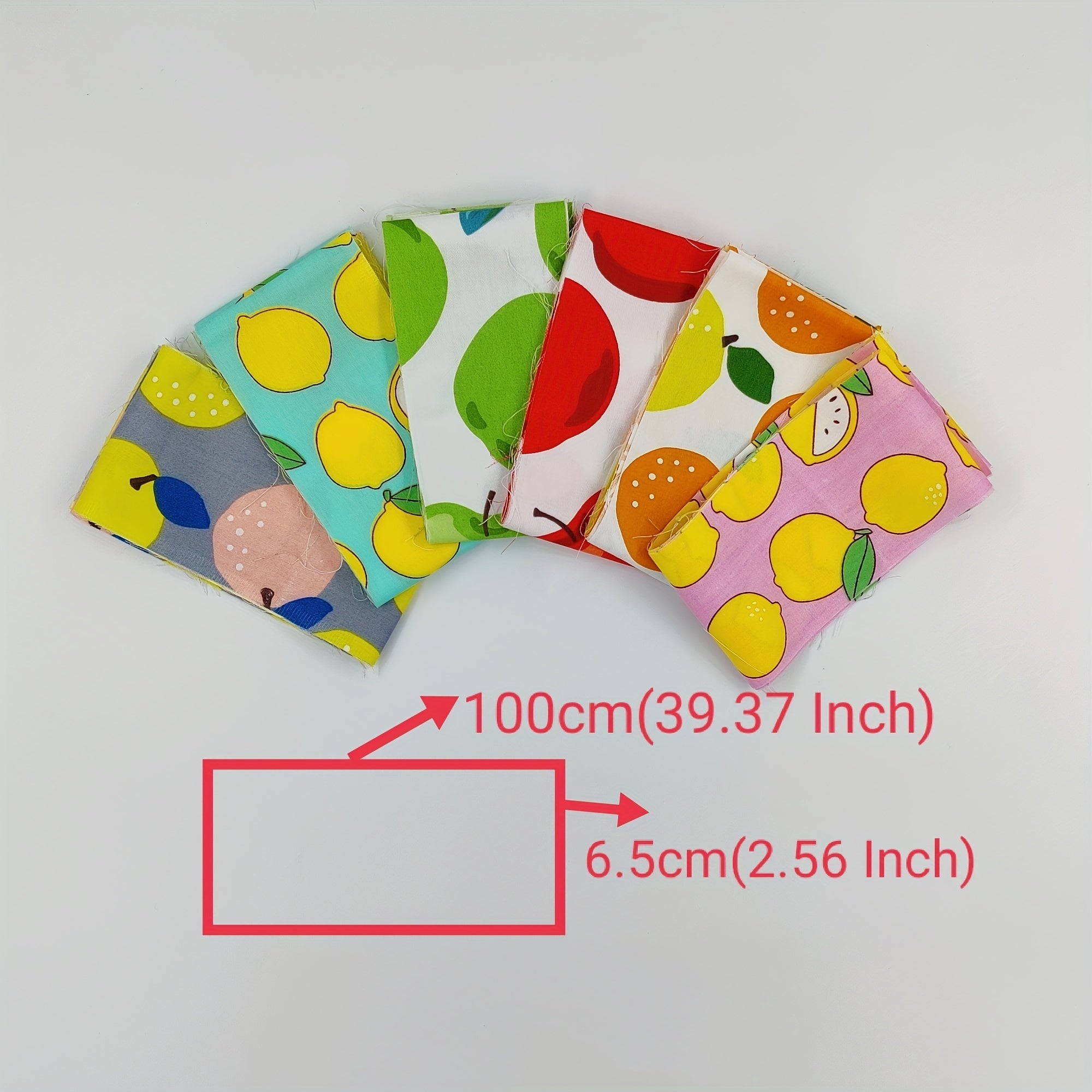 6pcs Fruit Series Cotton Cloth Set for DIY Patchwork