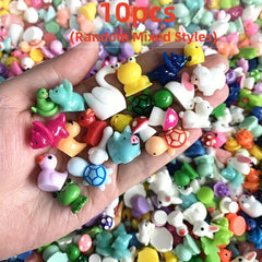 Mini Resin Figurines Animal Mushroom Decor Fairy Garden Dollhouse