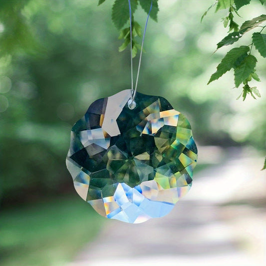 45mm Clear Flower Hanging Crystal Prism for Elegance at Home