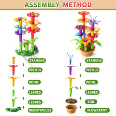 DIY Flower Arrangement Puzzle Toy Set with Storage Box