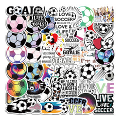Set of 50 Unique Football Stickers for Water Bottles Helmets Luggage & More