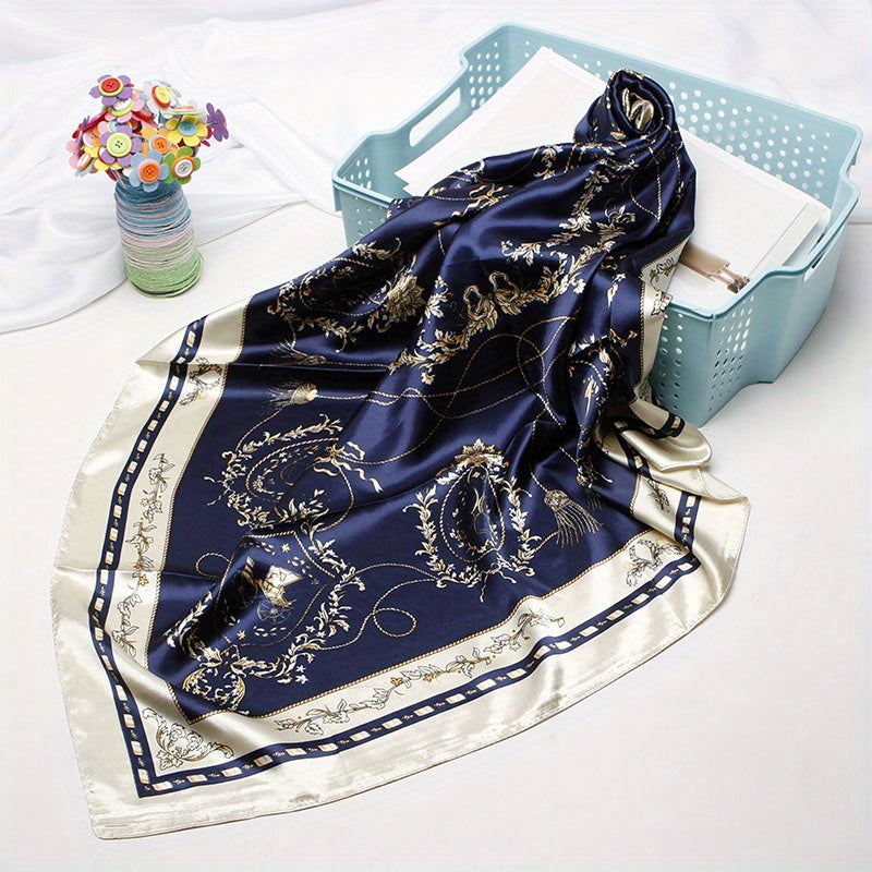 Carriage Pattern Bandana Silk Tube Top Shawl Scarf Wrap