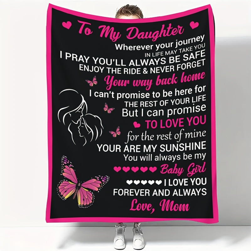 Butterfly Pattern Blanket Flannel Soft Throw Blanket Outdoor Travel Gift