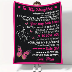 Butterfly Pattern Blanket Flannel Soft Throw Blanket Outdoor Travel Gift