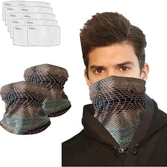 2 Pcs Neck Gaiter Bandana Half Face Balaclava Headwear Headgear Infinity Scarf