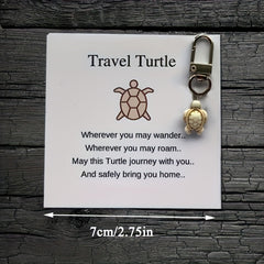 2pcs Mini Turtle Lucky Keychain Keyring Bag Charm Pendant Gift