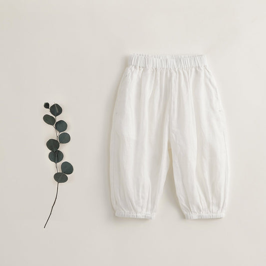 Kids Baggy Linen Lantern Pants