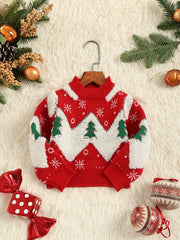 Christmas Kids Knitted Pullover Sweater Top