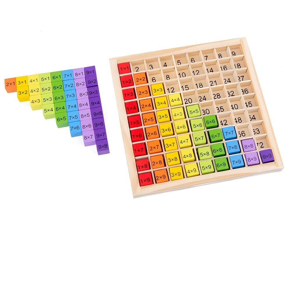 Wooden 99 Multiplication Table Board For Kids