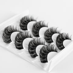 4 Pairs Fluffy Natural Volume Eyelashes Daily Party Makeup