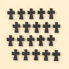 20pcs Wooden Perforated Cross Beads for DIY Bracelets Necklaces Earrings