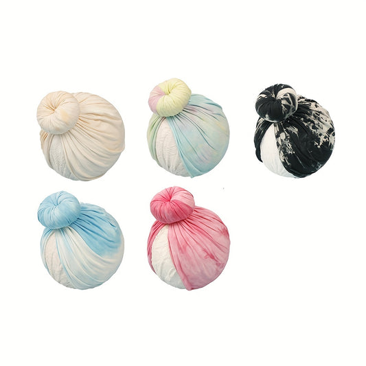 Summer Baby Boho Tie Dye Donut Pullover Hat