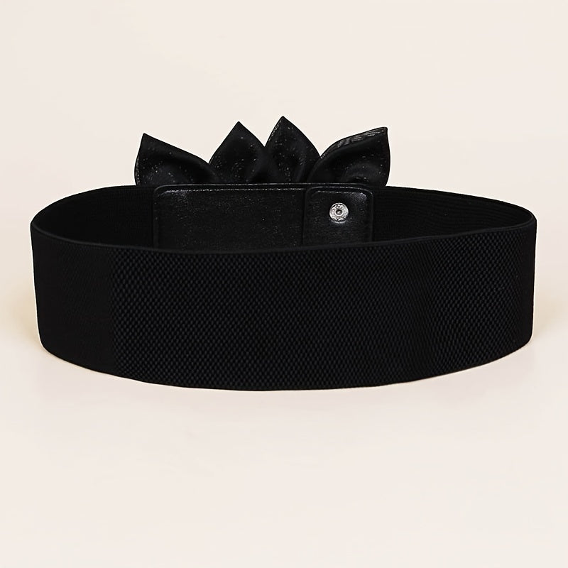 Red Flower Corset Belt Elastic Buckle Girdle for Women