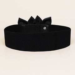 Red Flower Corset Belt Elastic Buckle Girdle for Women
