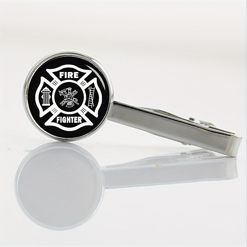Vintage Alloy Fire Dept Tie Clip