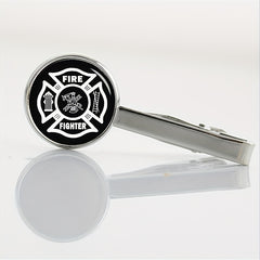 Vintage Alloy Fire Dept Tie Clip