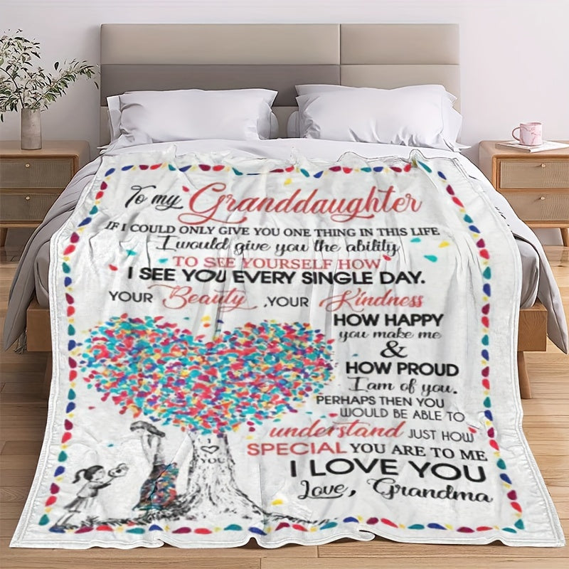 Warm Comfortable Throw Blanket Gift for Granddaughter