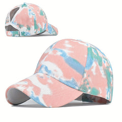 Tie Dye Cotton Baseball Cap Candy Casual Sunscreen Sports Hat