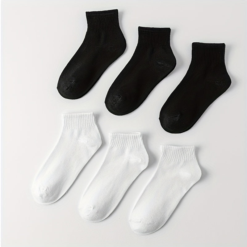 6 Pairs Solid Short Socks Women's Stockings