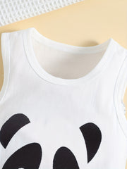 Panda Printed Cotton Romper for Baby Boys