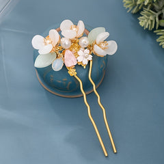 Vintage Flower & Pearl Hair Clip Wedding Hairpin