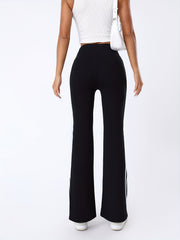 Striped Flare Yoga Pants High Waist Bootcut Fitness Pants
