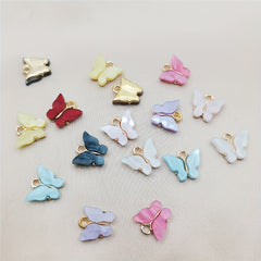 Acrylic Butterfly Alloy Necklace Earrings DIY Jewelry Accessories