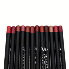 12pcs Lip Liner Set Waterproof Long Lasting Natural Look Lip Liner Crayon
