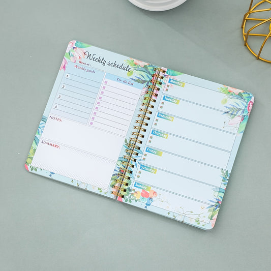 A5 Weekly Planner Coil Notebook 72 Sheets