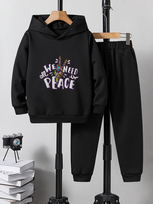 Boys Casual Hoodie & Sweatpants Set
