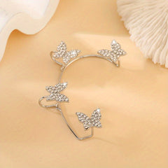 Sparkle Butterfly Ear Clip Temperament Jewelry For Women Girls