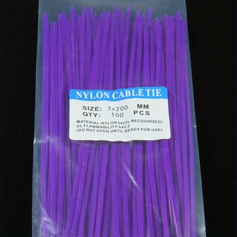 100pcs Nylon Cable Tie Self-locking Binding