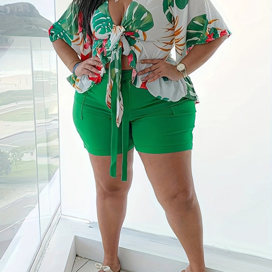  Tropical Print 2 Piece Set